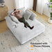 Oversized Light Grey Chaise Lounge Chair with Pillows - ShipItFurniture