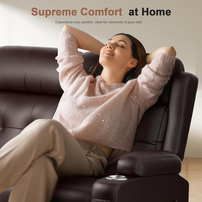 Oversized Recliner Loveseat with Cup Holders and Storage - ShipItFurniture