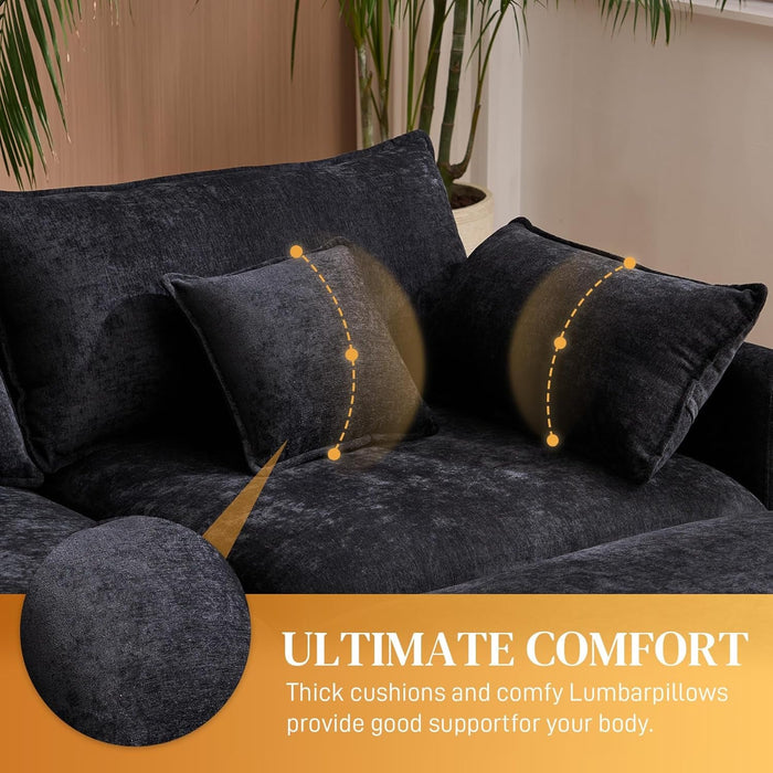 Oversized U Shape Cloud Sectional Sofa with Ottoman - ShipItFurniture