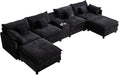 Oversized U Shape Cloud Sectional Sofa with Ottoman - ShipItFurniture