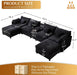 Oversized U Shape Cloud Sectional Sofa with Ottoman - ShipItFurniture