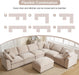 Oversized U Shaped Modular Sectional Sofa with Ottoman - ShipItFurniture