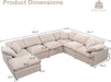 Oversized U Shaped Modular Sectional Sofa with Ottoman - ShipItFurniture