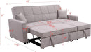 Queen Size Sleeper Sofa Couch with Adjustable Backrest - ShipItFurniture
