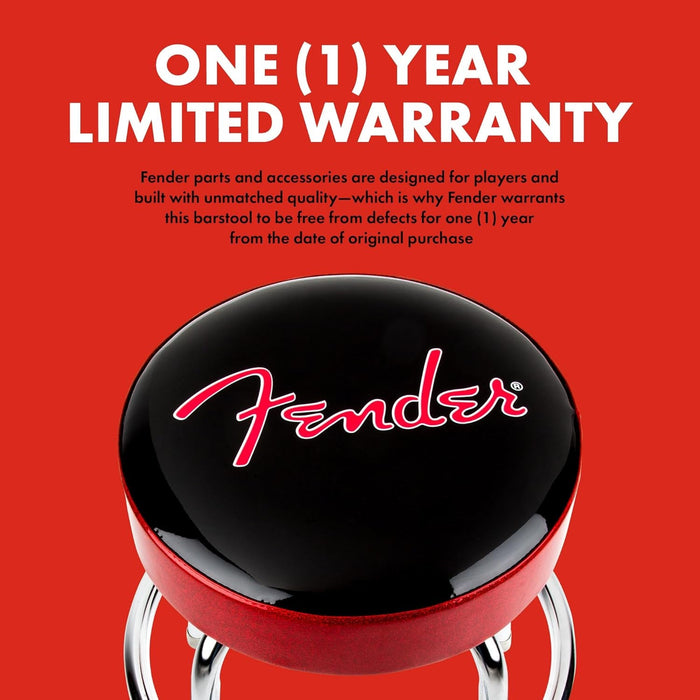 Red Sparkle Logo Swivel Barstool, Great Gifts for Dad, with 1 Year Limited Warranty, Simple Assembly, Black/Black, 30" - ShipItFurniture