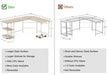 Reversible L Shaped Desk with Ample Storage Space - ShipItFurniture