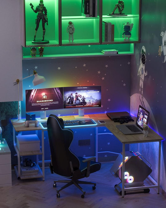 Reversible L Shaped Desk with Ample Storage Space - ShipItFurniture