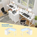 Reversible L Shaped Desk with LED Lights and Power Outlet - ShipItFurniture