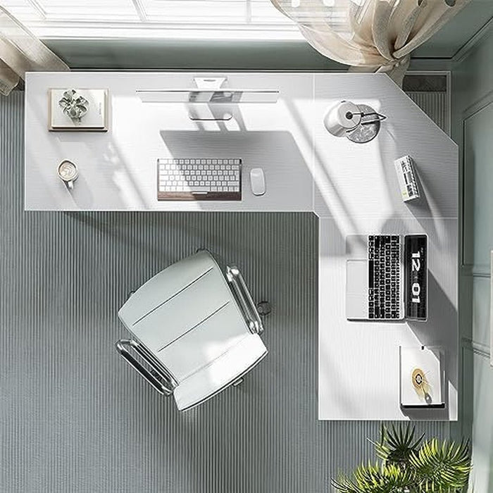 Reversible L Shaped Desk with Storage for Home Office - ShipItFurniture