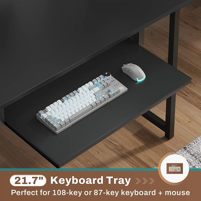 Reversible L Shaped Gaming Desk With Power Outlet - ShipItFurniture