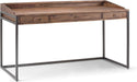 Rustic Acacia Wood and Metal Writing Desk with Drawers - ShipItFurniture