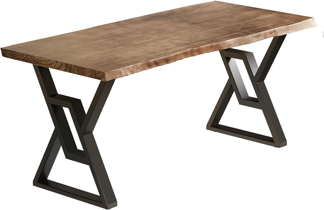 Rustic Brown 55 - Inch Solid Wood Computer Desk - Modern Gaming Workbench for Home Office, Modern Simple Design, Ideal for Study, Writing, Dining - ShipItFurniture