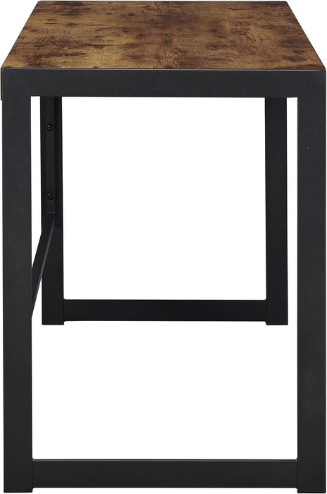 Rustic Nutmeg Writing Desk with Farmhouse Style Design - ShipItFurniture