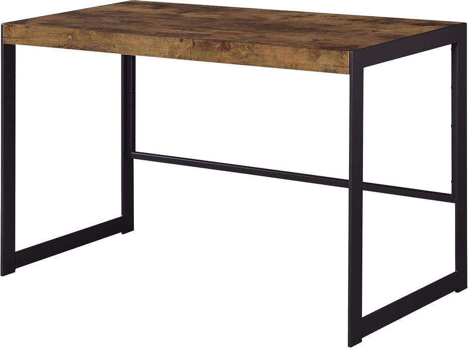Rustic Nutmeg Writing Desk with Farmhouse Style Design - ShipItFurniture