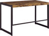 Rustic Nutmeg Writing Desk with Farmhouse Style Design - ShipItFurniture
