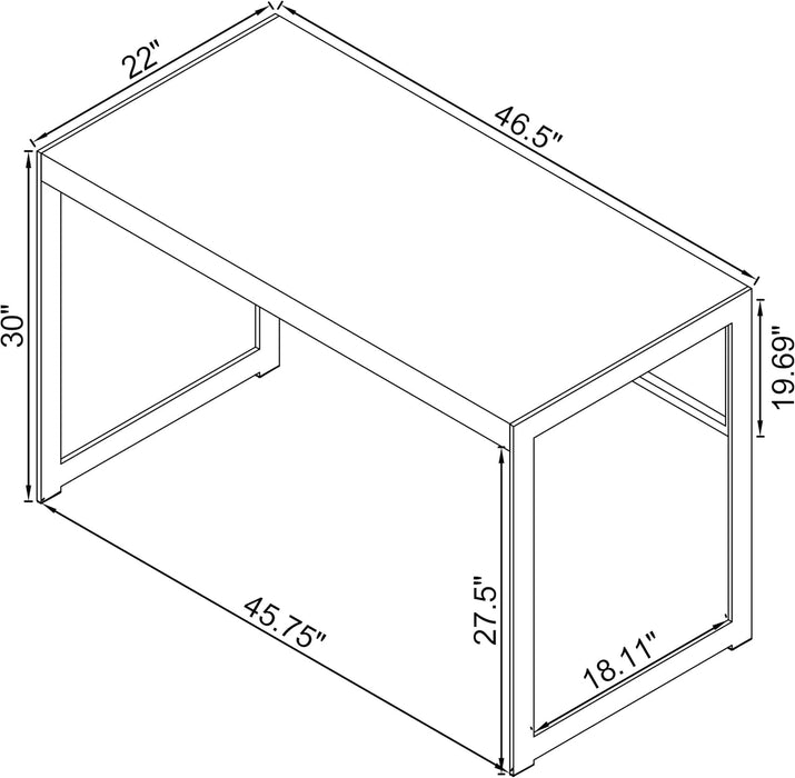Rustic Nutmeg Writing Desk with Farmhouse Style Design - ShipItFurniture