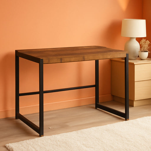 Rustic Nutmeg Writing Desk with Farmhouse Style Design - ShipItFurniture