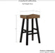 Saddle Bar Stools Set of 2 Barstools with Footrest, Armless Dining Chairs for Kitchen Island, Breakfast Nook, Living Room, Pub Height, Black/Brown - ShipItFurniture