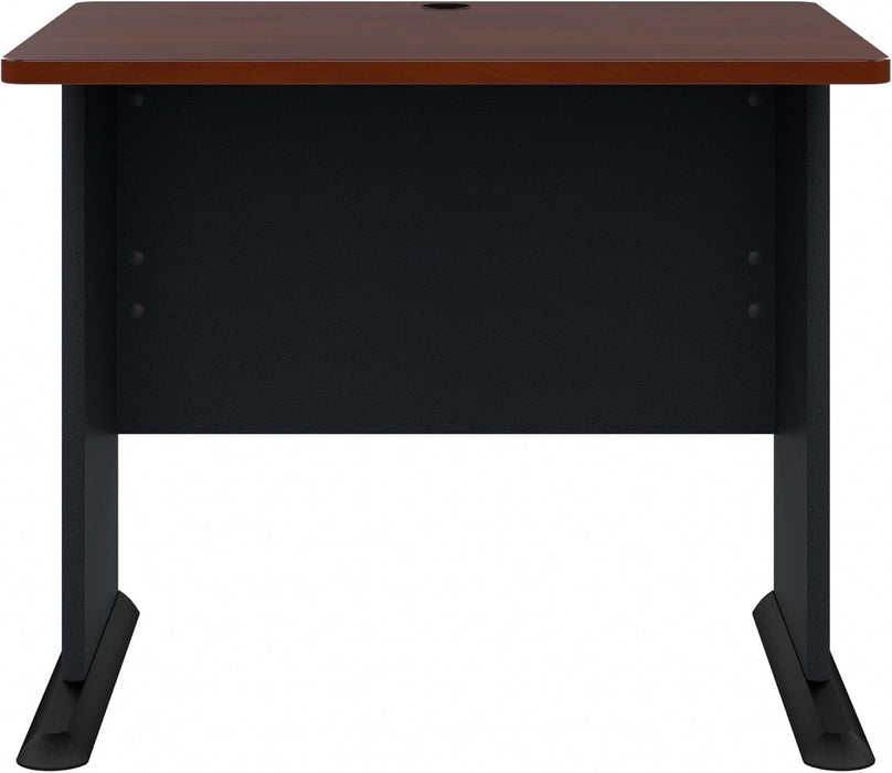 Series a 36W Small Desk in Hansen Cherry and Galaxy, Compact Computer Table for Home or Professional Office - ShipItFurniture