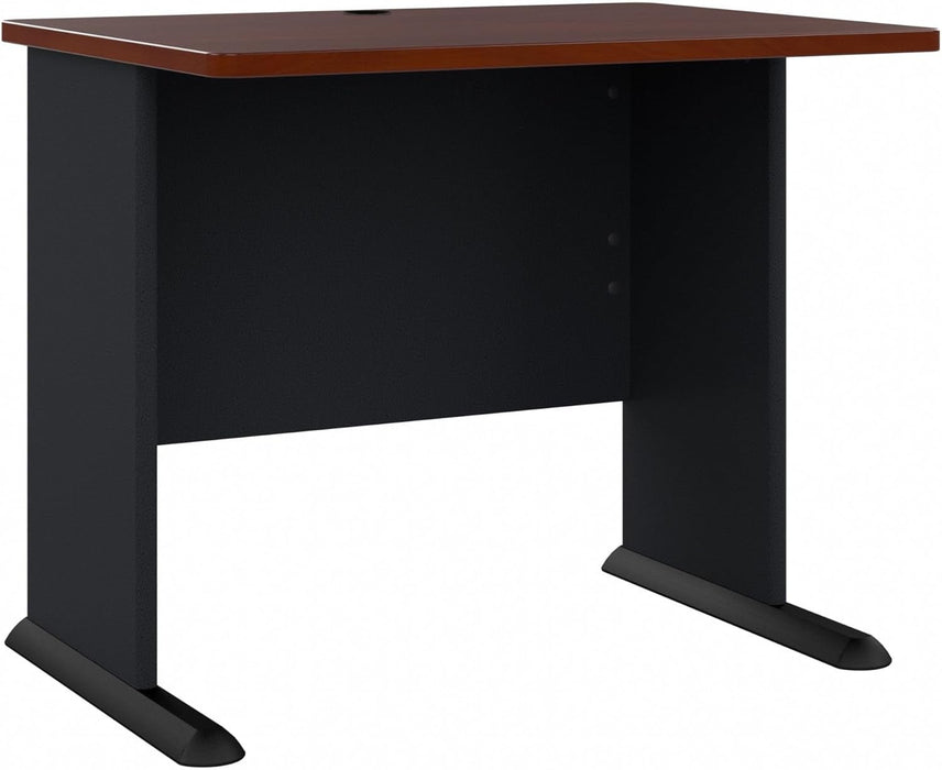 Series a 36W Small Desk in Hansen Cherry and Galaxy, Compact Computer Table for Home or Professional Office - ShipItFurniture