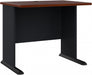 Series a 36W Small Desk in Hansen Cherry and Galaxy, Compact Computer Table for Home or Professional Office - ShipItFurniture