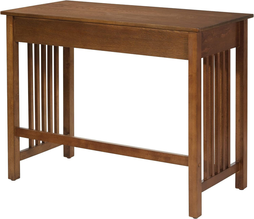 Sierra Mission Writing Desk with Pull - Out Storage Drawer - ShipItFurniture