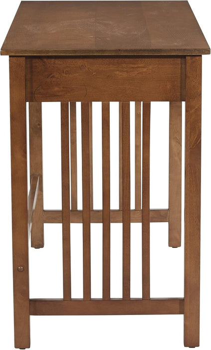 Sierra Mission Writing Desk with Pull - Out Storage Drawer - ShipItFurniture