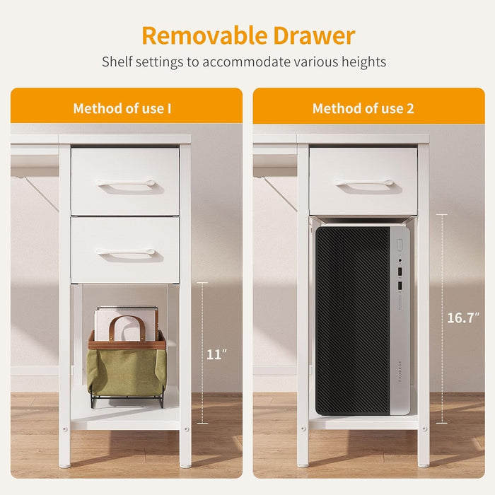 Small Computer Desk with Drawers for Home Office - ShipItFurniture