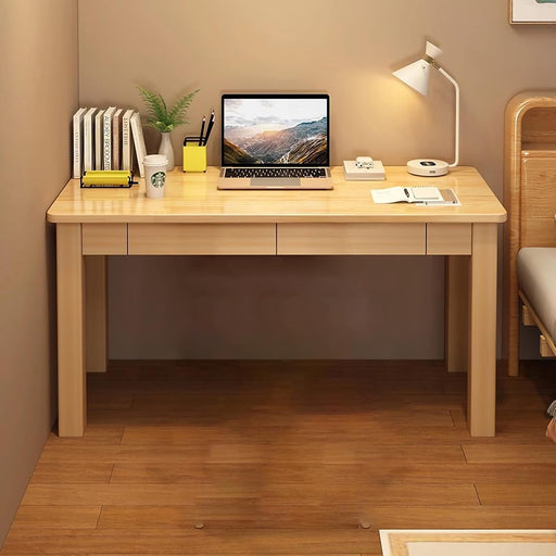 Solid Wood Computer Desk with Drawers for Small Spaces - ShipItFurniture