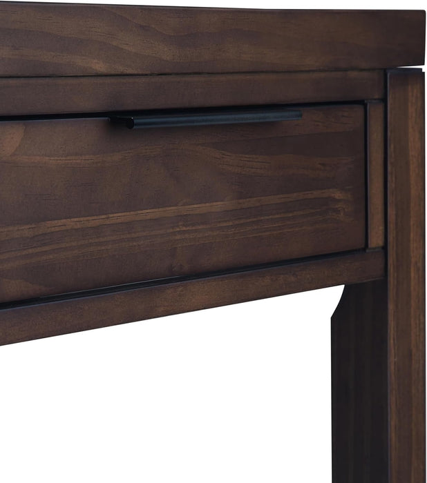 Solid Wood Contemporary Writing Desk with Two Drawers - ShipItFurniture