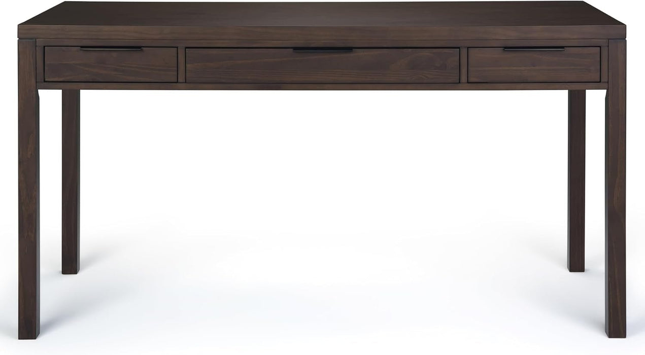 Solid Wood Contemporary Writing Desk with Two Drawers - ShipItFurniture