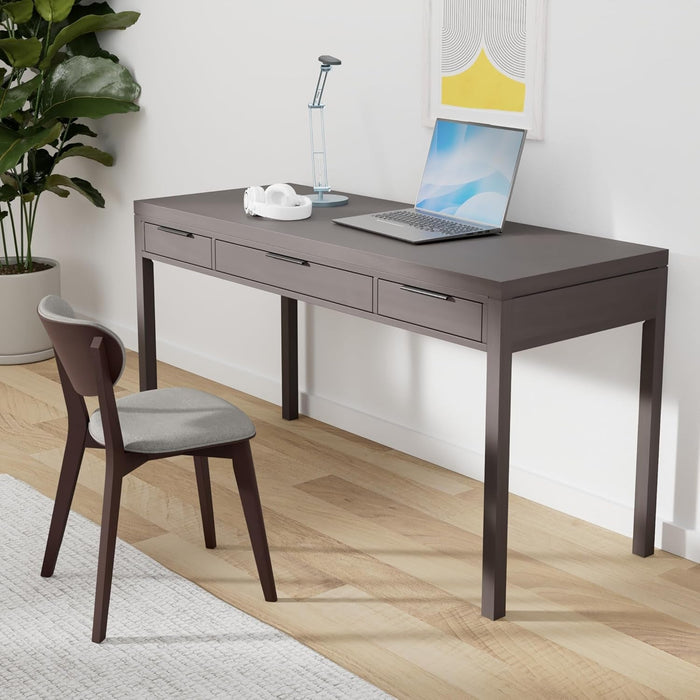 Solid Wood Contemporary Writing Desk with Two Drawers - ShipItFurniture