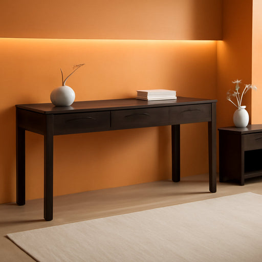 Solid Wood Contemporary Writing Desk with Two Drawers - ShipItFurniture
