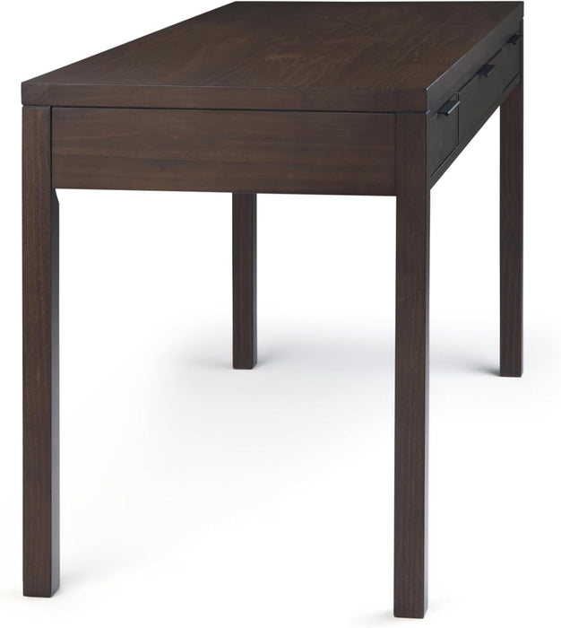 Solid Wood Contemporary Writing Desk with Two Drawers - ShipItFurniture
