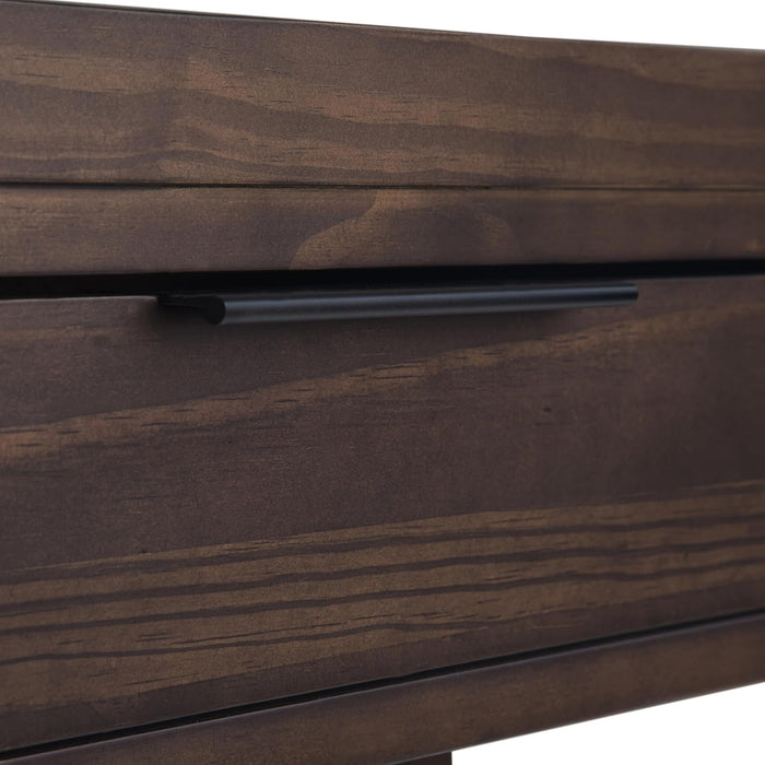 Solid Wood Contemporary Writing Desk with Two Drawers - ShipItFurniture