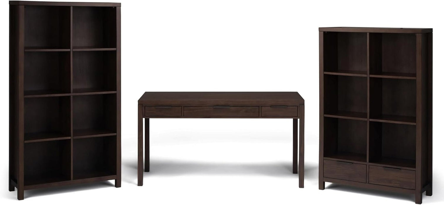 Solid Wood Contemporary Writing Desk with Two Drawers - ShipItFurniture