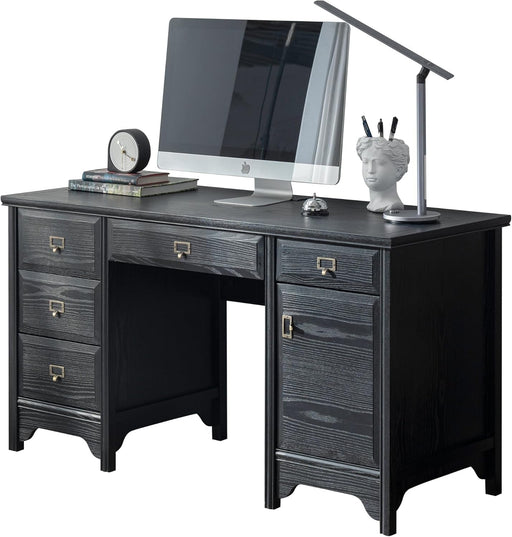 Solid Wood Executive Desk with Drawers and Storage - ShipItFurniture