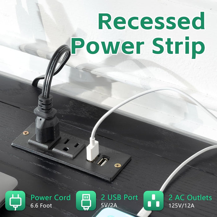 Solid Wood Executive Desk with Drawers and Storage - ShipItFurniture