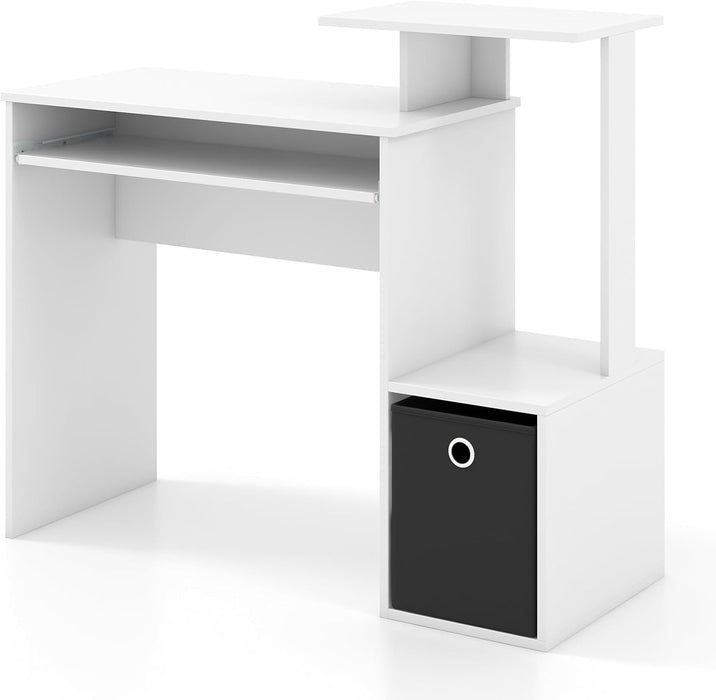 Space - Saving Computer Desk with Drawer and Storage Shelves - ShipItFurniture