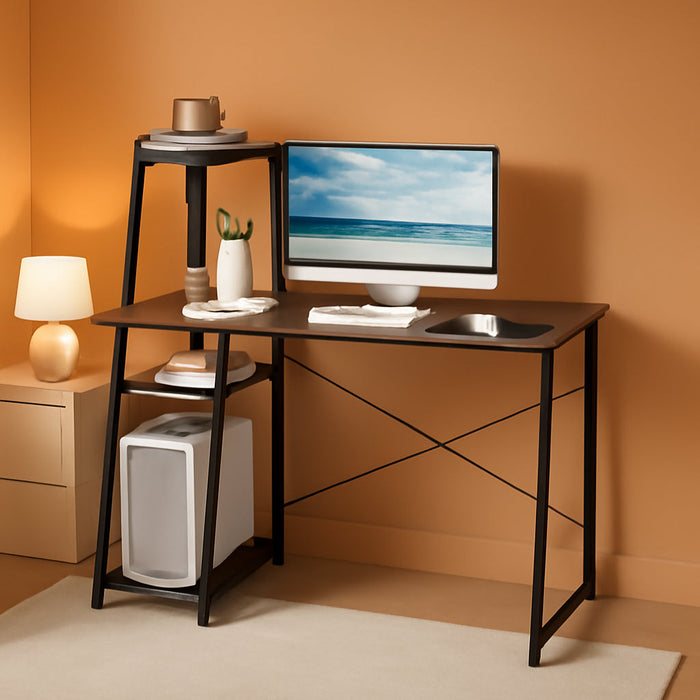 Space - Saving Computer Desk With Shelves For Small Areas - ShipItFurniture