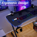 Spacious 39 Inch Ergonomic Gaming Desk With Headphone Hook - ShipItFurniture
