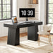 Spacious 55 Inch Black Wooden Computer Desk for Home - ShipItFurniture