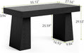 Spacious 55 Inch Black Wooden Computer Desk for Home - ShipItFurniture
