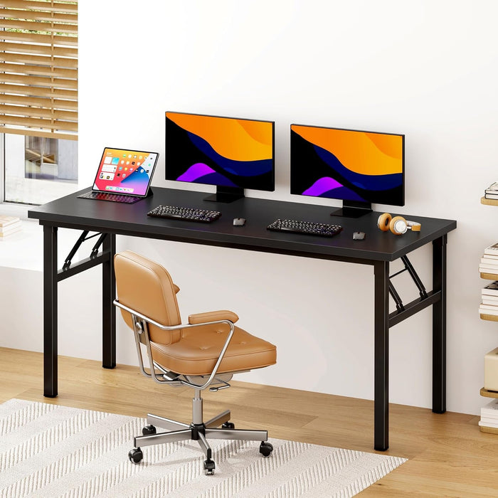 Spacious 62 Inch Office Desk with Metal Frame - ShipItFurniture