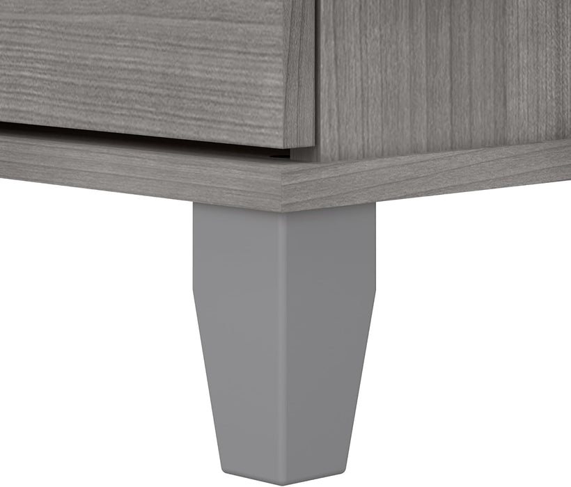 Spacious Home Office Desk with Drawers in Gray - ShipItFurniture