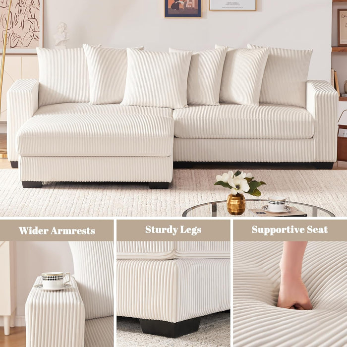 Spacious L Shaped Modular Sectional Sofa for Comfort - ShipItFurniture