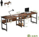 Spacious Two Person Desk with Power Strips and Shelves - ShipItFurniture