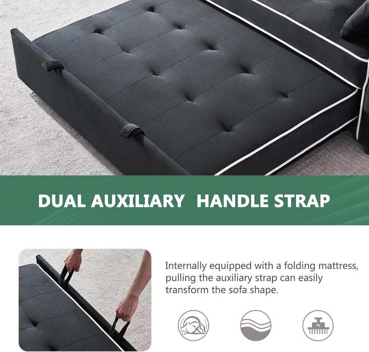 Stylish 3 in 1 Convertible Sofa Bed for Relaxation - ShipItFurniture