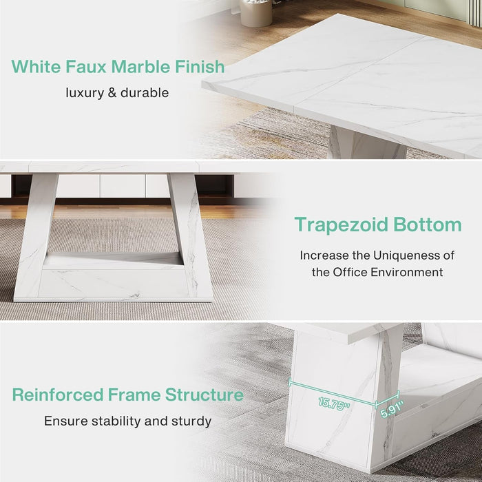 Stylish 63 Inch Large Computer Desk for Home Office - ShipItFurniture