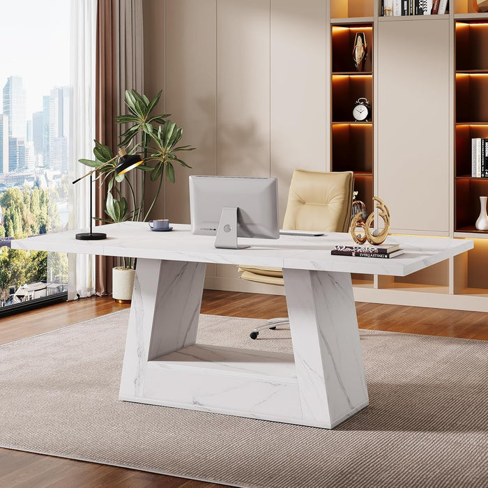Stylish 63 Inch Large Computer Desk for Home Office - ShipItFurniture